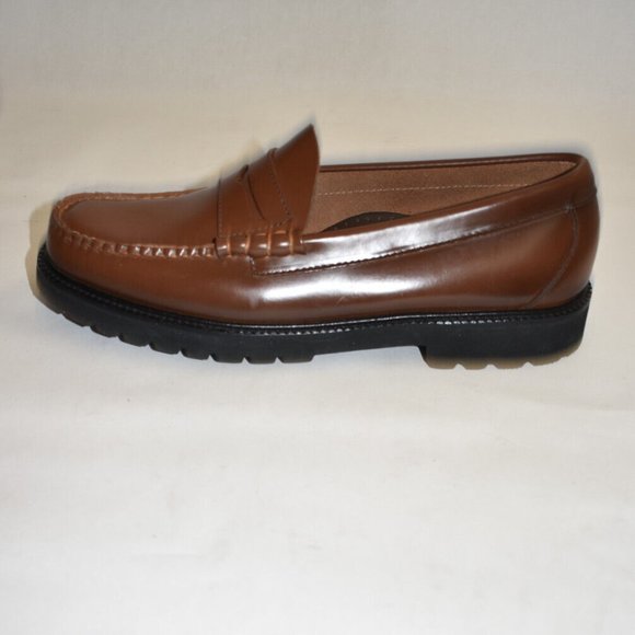 New! G.H. BASS Larson Lug Sole Contrast Penny Loafer Honey Brown Size 9 DD285 main image 7